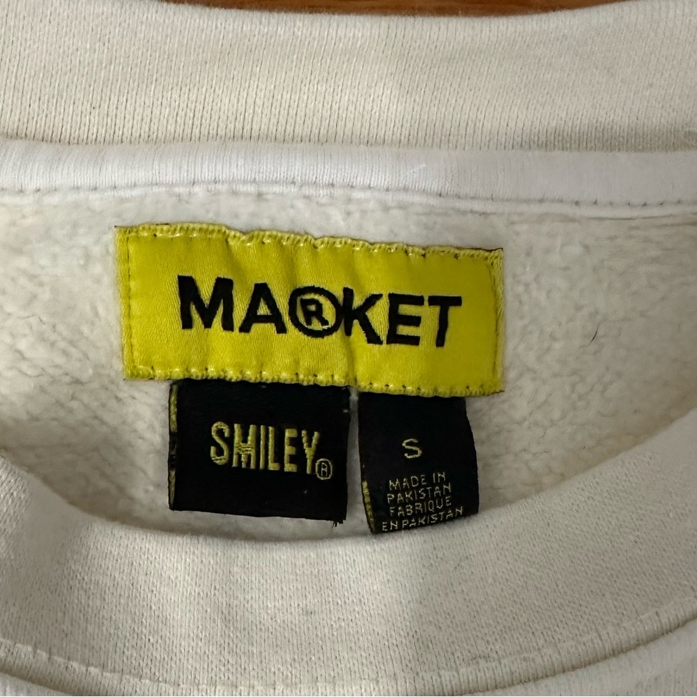Market Smiley White Women's Sweater - Size S